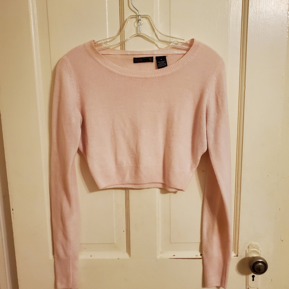 Pale pink cropped sweater